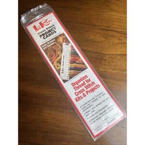 *New* Vintage LoRan Cross Stitch Project Cards 20 Color Thread Organizer 3 Pack